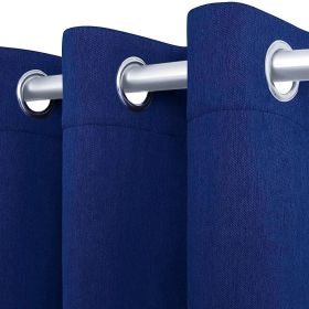 Blackout Curtains for Bedroom Pack of 2 Navy Blue 52 x84 inch Window Hanging Panels Blind Off Grommet Curtains Thick Black Out Window Screen No Light