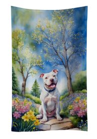 NEW Pit Bull Terrier Spring Path Kitchen Towel Dish Cloths Guest Hand Towel Decorative Bathroom Towel for Face,Tea, Dishcloth, Kitchen and Bath