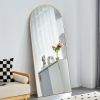 The 4th generation floor standing full-length rearview mirror. Metal framed arched wall mirror, bathroom makeup mirror