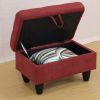 Red Flannel Living Room Sofa Ottoman