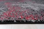 Jersey Area Rugs, Carpets For Livingroom, 7x10 Area Rugs ,3983 Black-Red