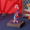 1pc Wooden Decorations; Independence Day Decorations Independence Day American Pattern Ornament Independence Day Arrangements