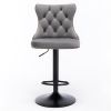 Furniture,Swivel Velvet Barstools Adjusatble Seat Height from 25-33 Inch,17.7 inch base