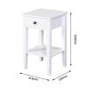 White Bathroom Floor-standing Storage Table with a Drawer