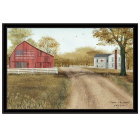 Trendy Decor 4U "Summer in the Country" Framed Wall Art, Modern Home Decor Framed Print for Living Room (Color: as Pic)